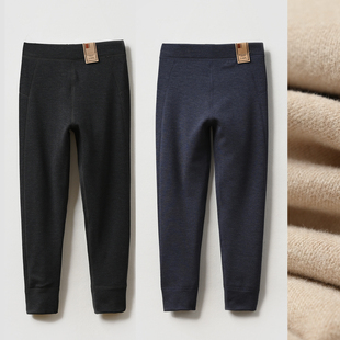 秋冬款 550gA类 中大童170 男女童高腰收口打底秋裤 儿童双层保暖裤