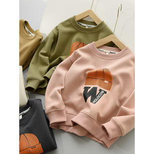 儿童卡通卫衣 男童女童圆领宽松套头上衣 中大童 春秋款童装170码