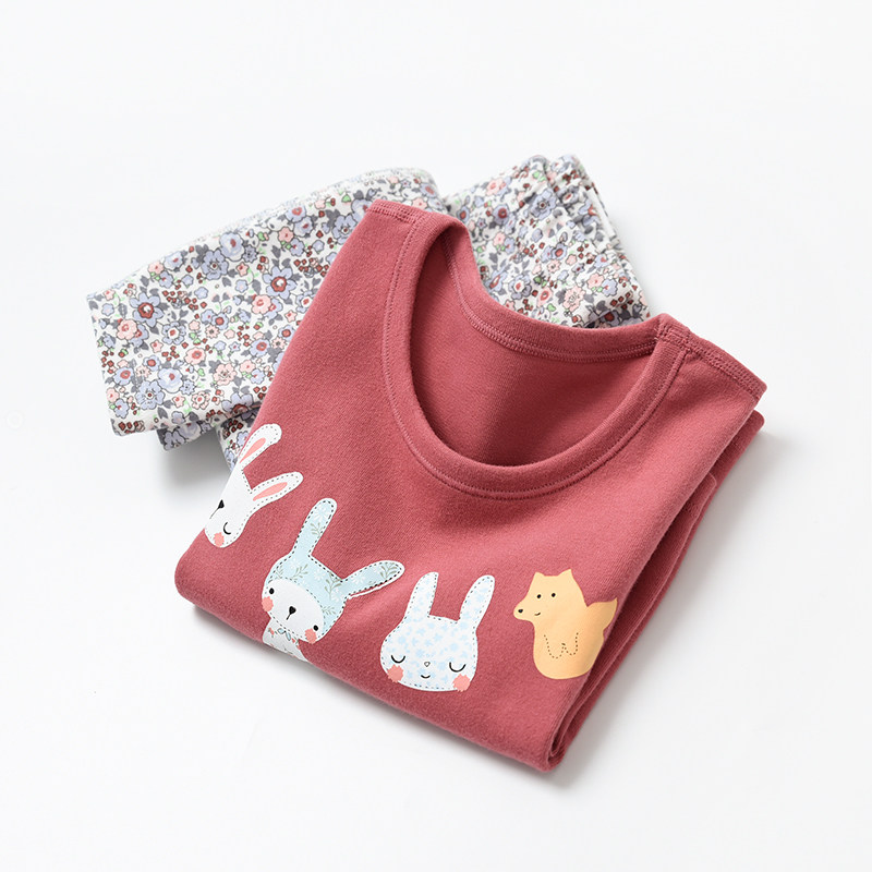 特 定织儿童纯棉磨毛秋衣秋裤套装睡衣女童居家服两件套,童装/婴儿装/亲子装,内衣套装,淘宝优惠券,粉丝福利购,淘宝优惠卷