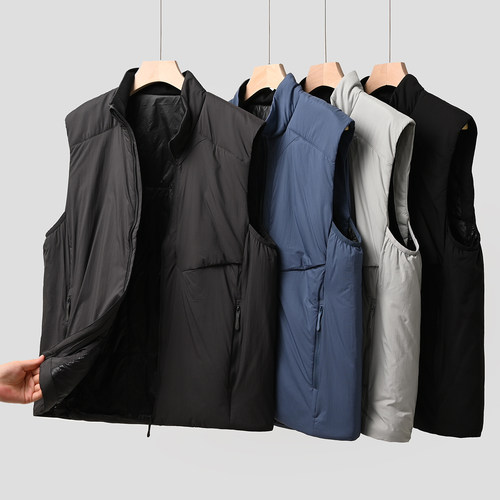 户外运动棉服男士立领夹棉马甲