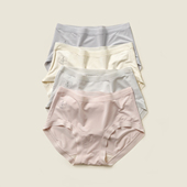 80支莫代尔 7A抑菌桑蚕丝加长内裆 四季 A类女士中低腰内裤 款