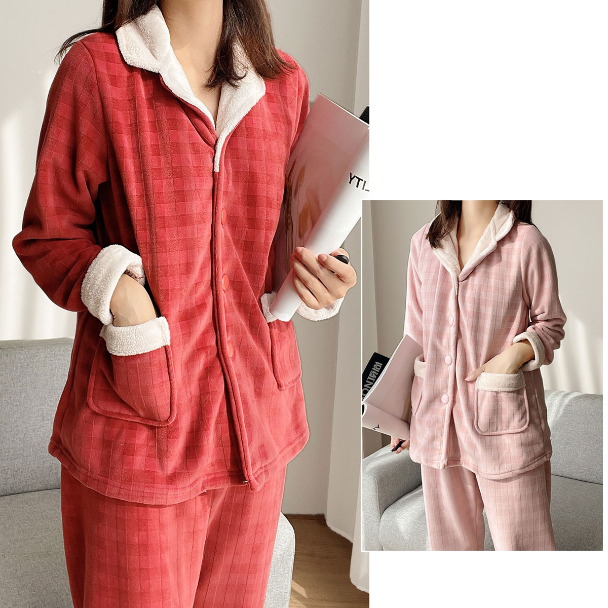 情侣款复合家居服套装男士