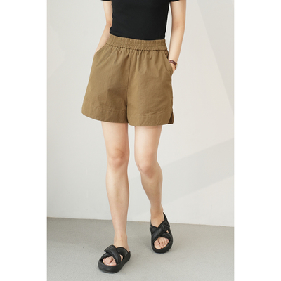 松紧女士纯棉短裤水洗棉