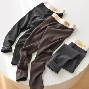 儿童牙签绒单层打底裤 女童修身长裤子 170大童 春秋款童装