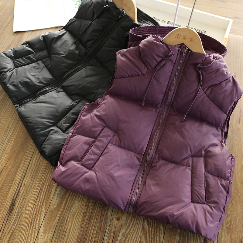 白鸭绒洋气保暖厚实连帽百搭上衣