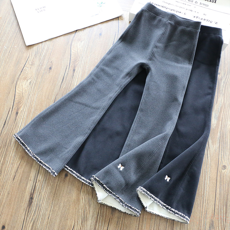 女童一体绒加厚冬装休闲裤