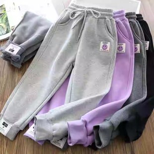 特价 子男女童薄绒裤 儿童加绒裤 子 110码