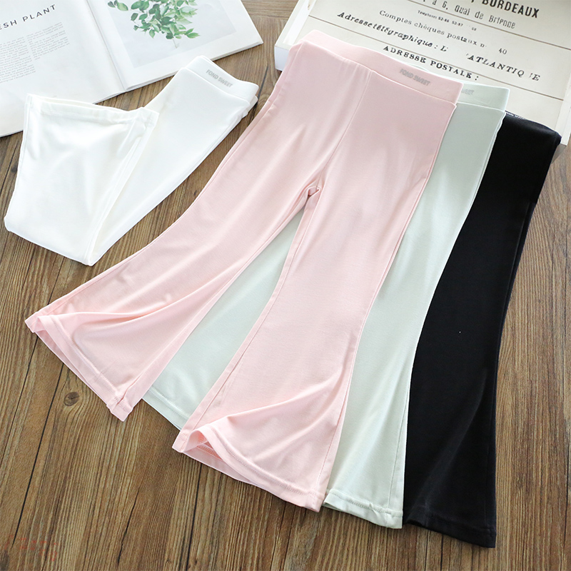 女童打底裤夏季薄款微喇叭裤