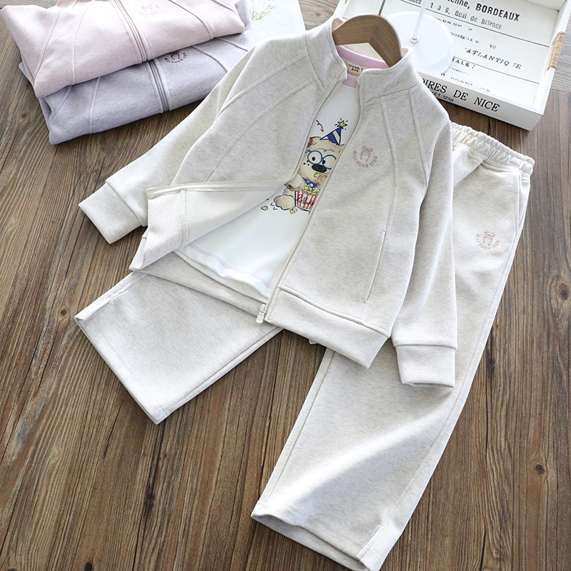 儿童外套裤子两件套装男女童春秋新款运动休闲套装女童洋气童装