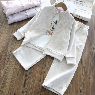 儿童外套裤子两件套装男女童春秋新款运动休闲套装女童洋气童装