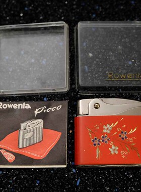 1950年德国产ROWENTA好运达PICCO红色花卉古董纯铜煤油打火机收藏