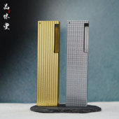 绝版 双机1960年日本TALL加长超长镀金银气体打火机长挫轮收藏抬臂