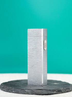 1980年日本丸万IC501型感应微触电子气体打火机电脉冲拉丝银 经典