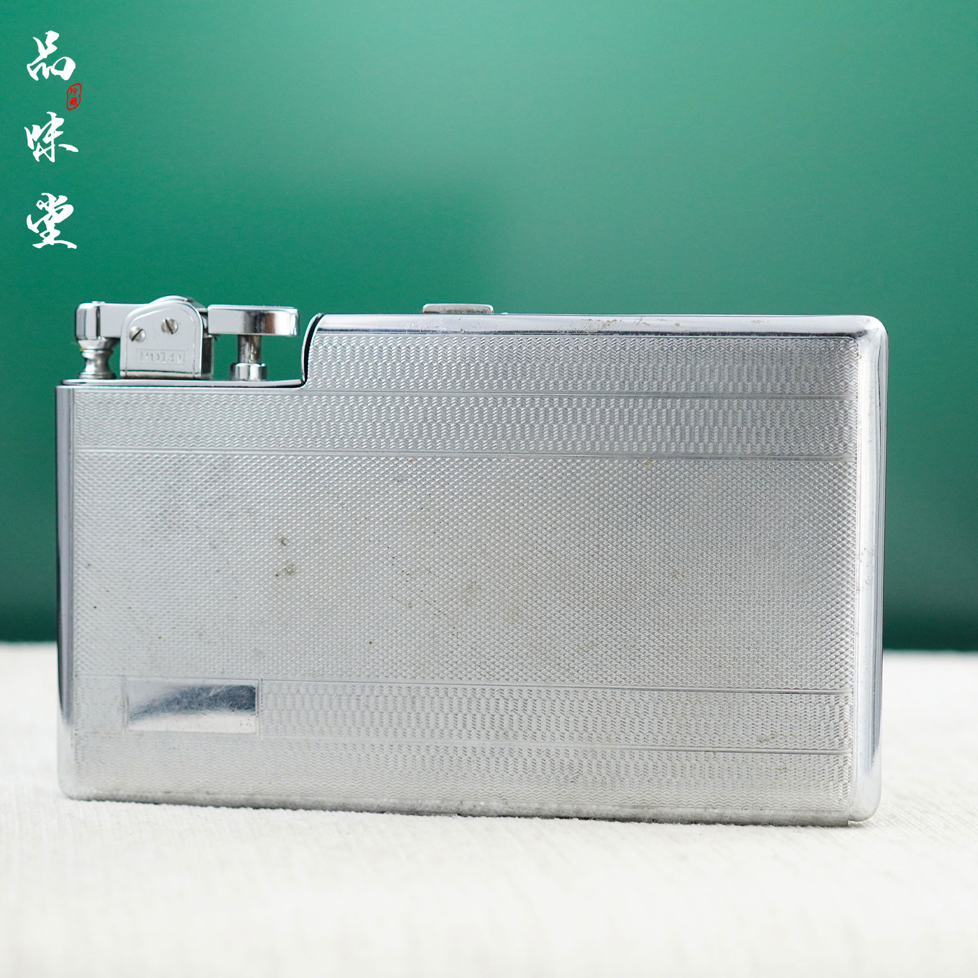 1940年英国产POLO保罗纯铜半自动煤油古董打火机烟盒两用便携英伦