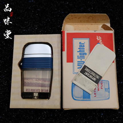1950年美国SCRIPTO油壶款老式古董打火机驱逐舰主题复古个性包邮