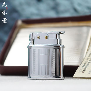 绝版1940年加拿大产纯铜镀铬煤油古董打火机磕头机烟盒套装孤品级