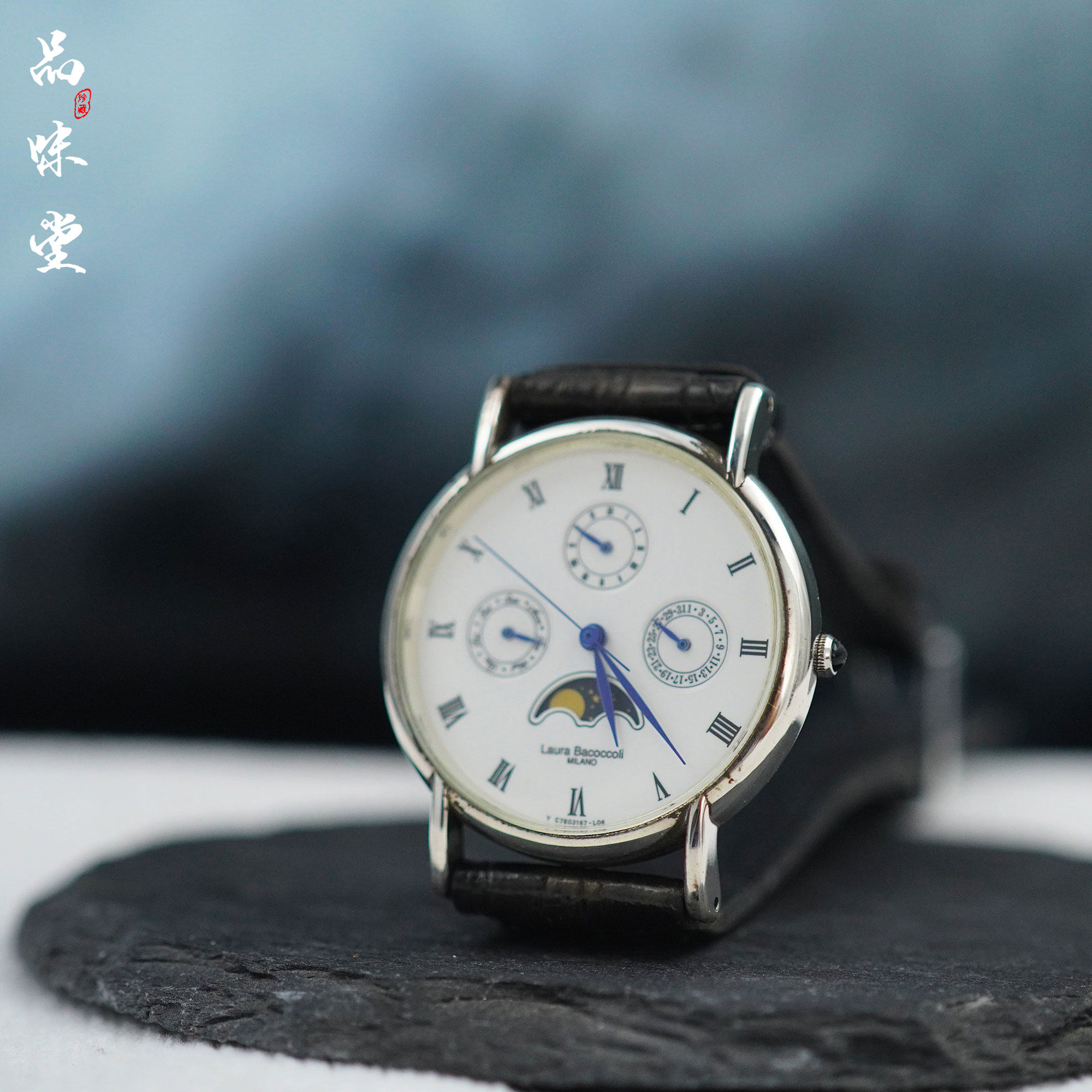 绝版日本产Laura三表针手表复古个性Silver纯银表全新未使用腕表