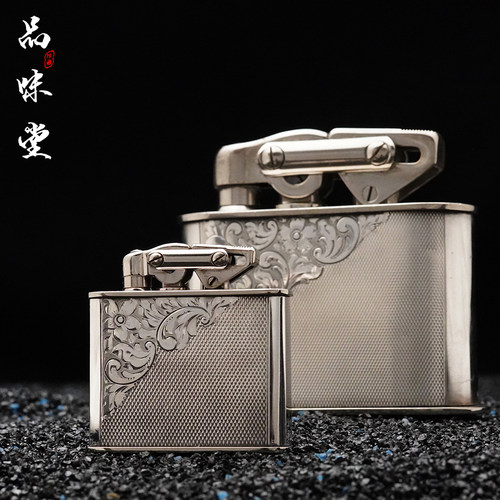 1930S德国产KW卡尔威登925纯银唐草雕花古董双连杆打火机收藏孤品 - 封面