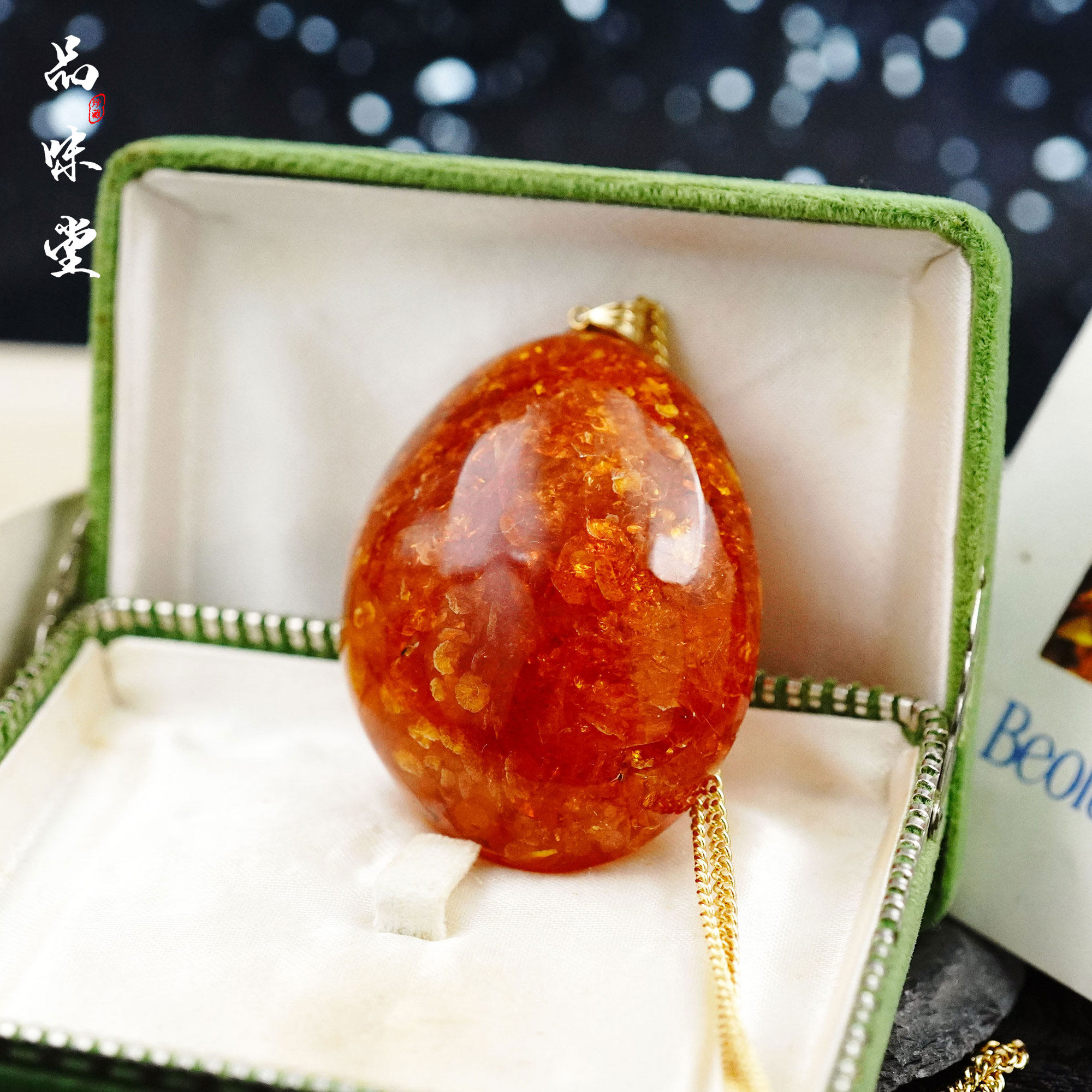 收藏级日本天然老蜜蜡花珀琥珀18K金纯银工艺胸针吊坠首饰精品