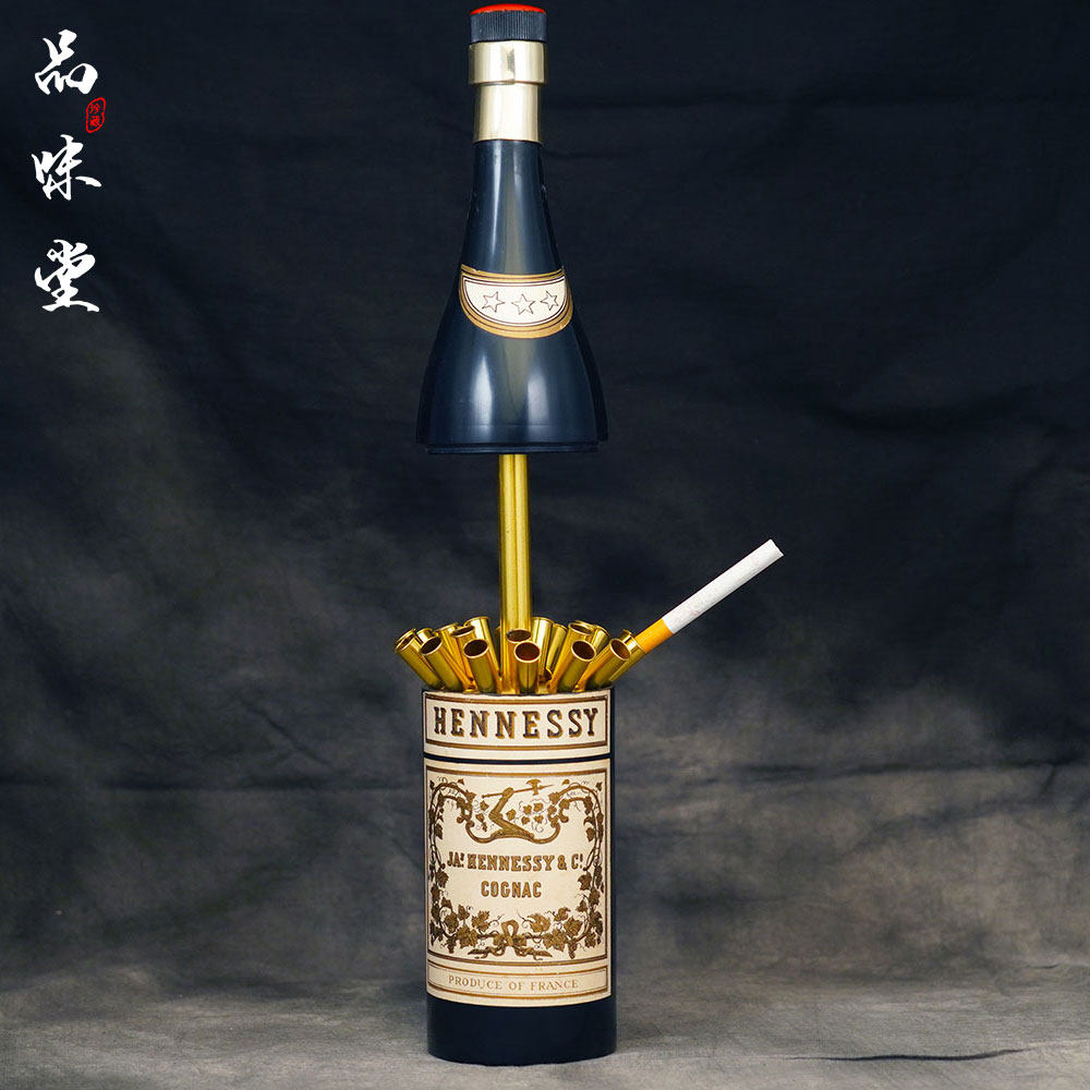1950年代日本复古酒瓶造型古董打火机烟灰缸 八音盒桌面收藏摆件