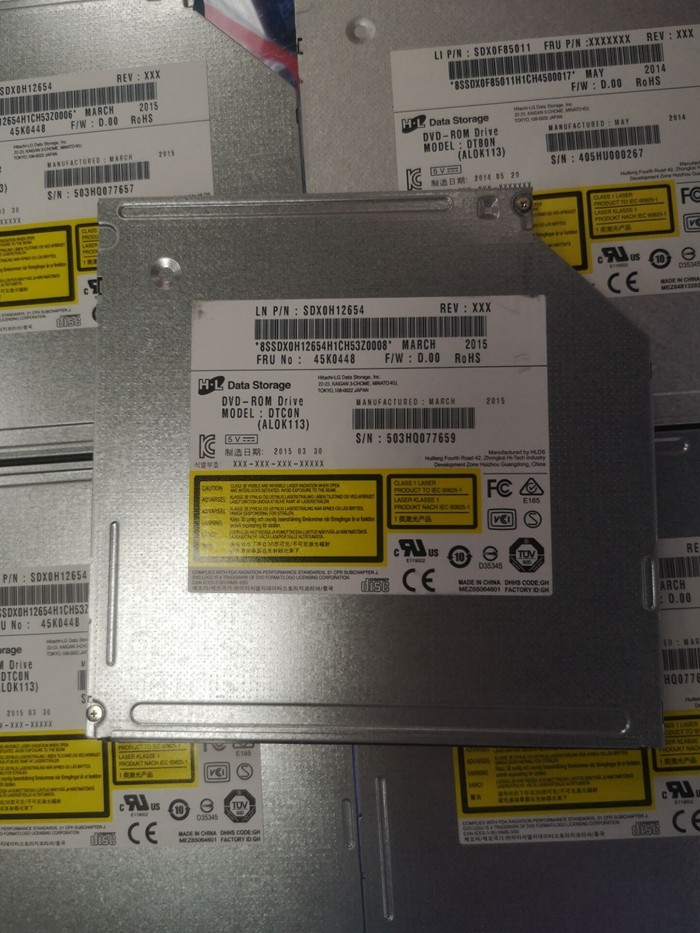 日立&middot;HL笔记本机芯12.7mm厚度通用型8X只读DVD光驱SATA内置DTCON