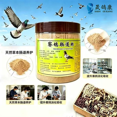 鸽子肠道中药粉信鸽赛鸽鹦鹉绿便水便改善肠道呼吸道病毒专用药
