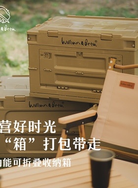 小新和贝塔户外露营折叠收纳箱