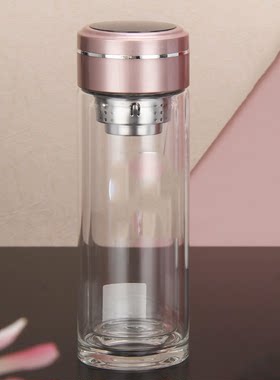 华象品牌高硼硅双层隔热女士商务家用礼品玻璃茶水杯
