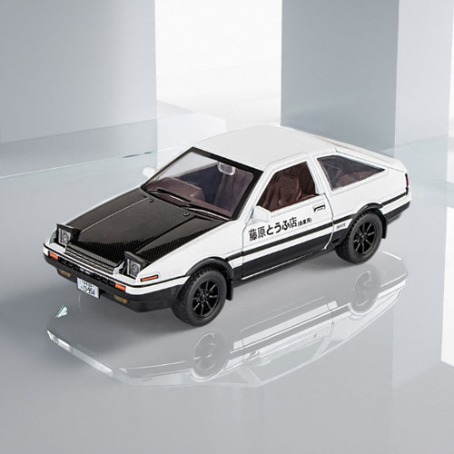 金属丰田AE86合金1:30头文字D转向避震仿真汽车模型儿童玩具车