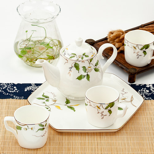 金岚玉骨瓷骨瓷中式风茶具套装