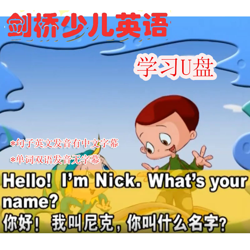 剑桥国际英语教育幼儿童英语启蒙学习U盘英文早教动画视频