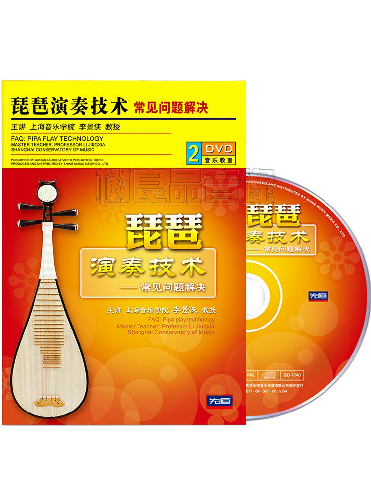 正版李景侠琵琶演奏与教学技术指导基础视频教程光盘2DVD碟片