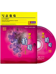 正版 秦修平国画写意葡萄技法水墨画临摹视频教程教学光盘1DVD碟片