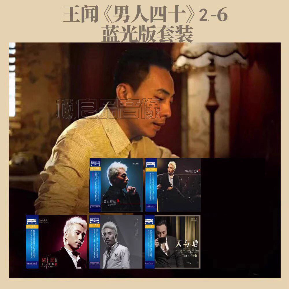 王闻 男人四十 正版高音质蓝光 人声发烧碟BSCD粤语国语歌曲6cd