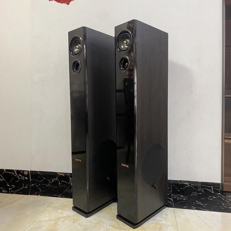 8寸2.0高中低三分频书架Hifi音箱木质无源音箱落地式家用客厅环绕
