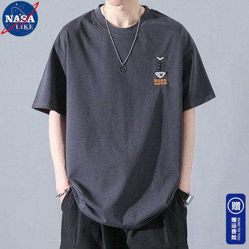 NASA纯棉短袖上衣t恤男士夏季