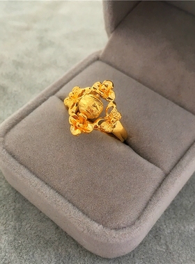 戒指包邮新款欧币镀金转运珠