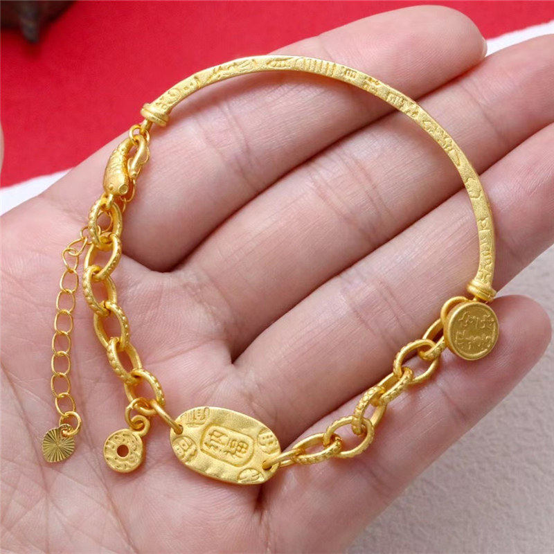 半镯手链仿黄金女沙金招财纳福