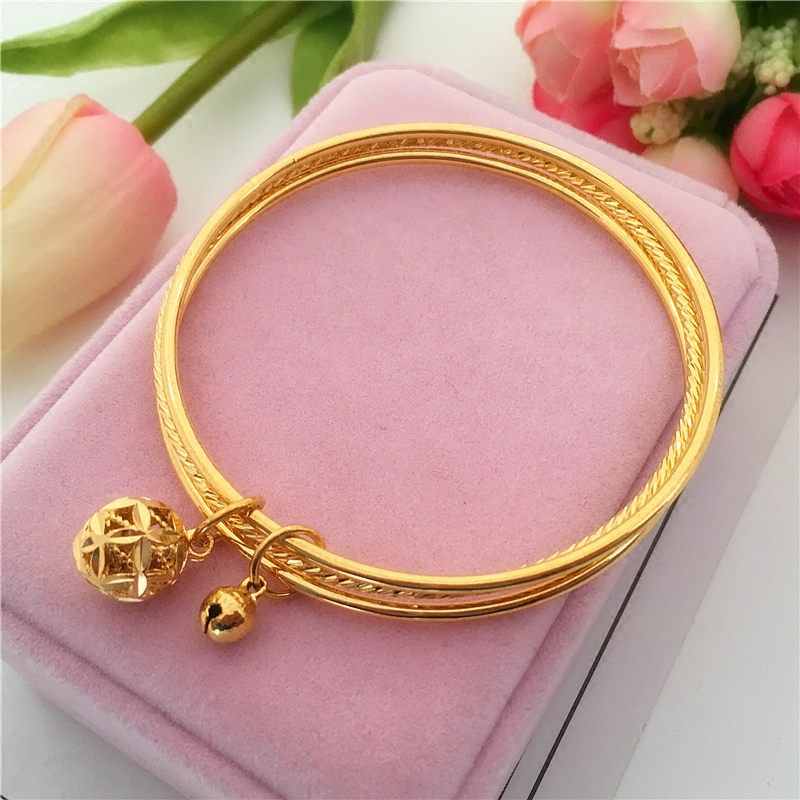 抖音同款不褪色镀金转运珠手镯