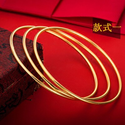 欧币风沙金三环仿假久不掉色手链