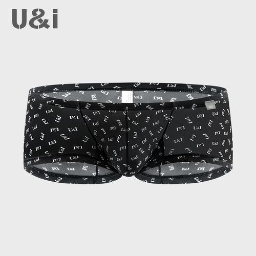 U&I低腰性感平角裤个性潮流印花