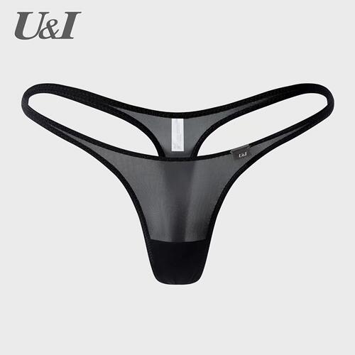 U＆I性感丁字裤女士显臀隐形薄凉感丝滑柔软高弹冰丝火辣少女内裤 - 封面