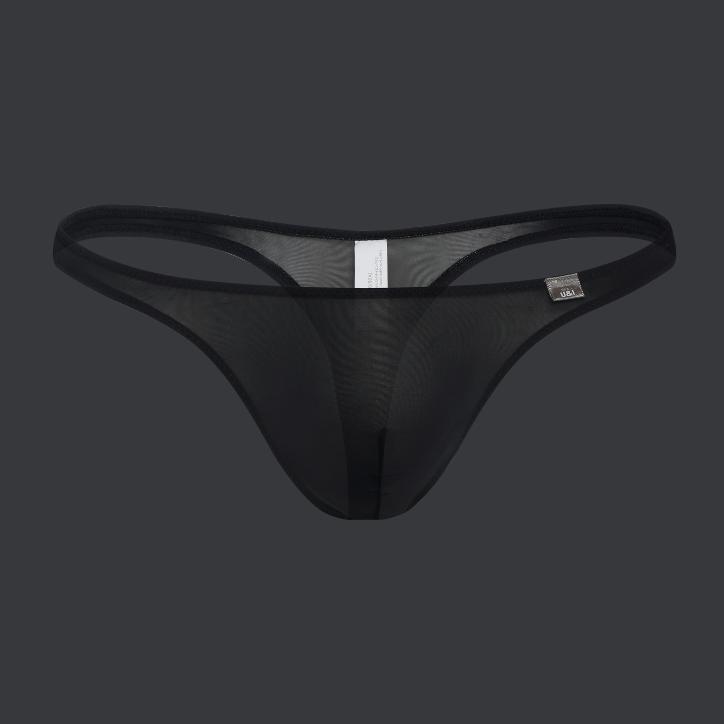 一片式凸囊袋高弹超薄冰丝丁字裤