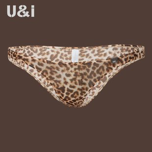 女生豹纹比基尼半包臀日系少女轻薄冰丝情人礼物 U＆I性感三角内裤