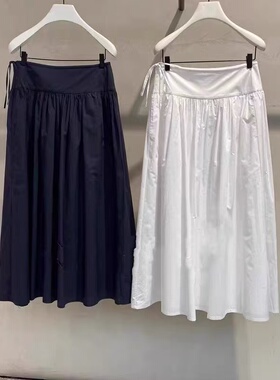 4折欧家专柜2025夏新全棉府绸半身裙长款大摆伞裙1SY1070900现货