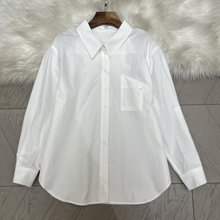 可可-打破常规衬衫的单调感;单侧口袋点缀增加细衬衫A9711