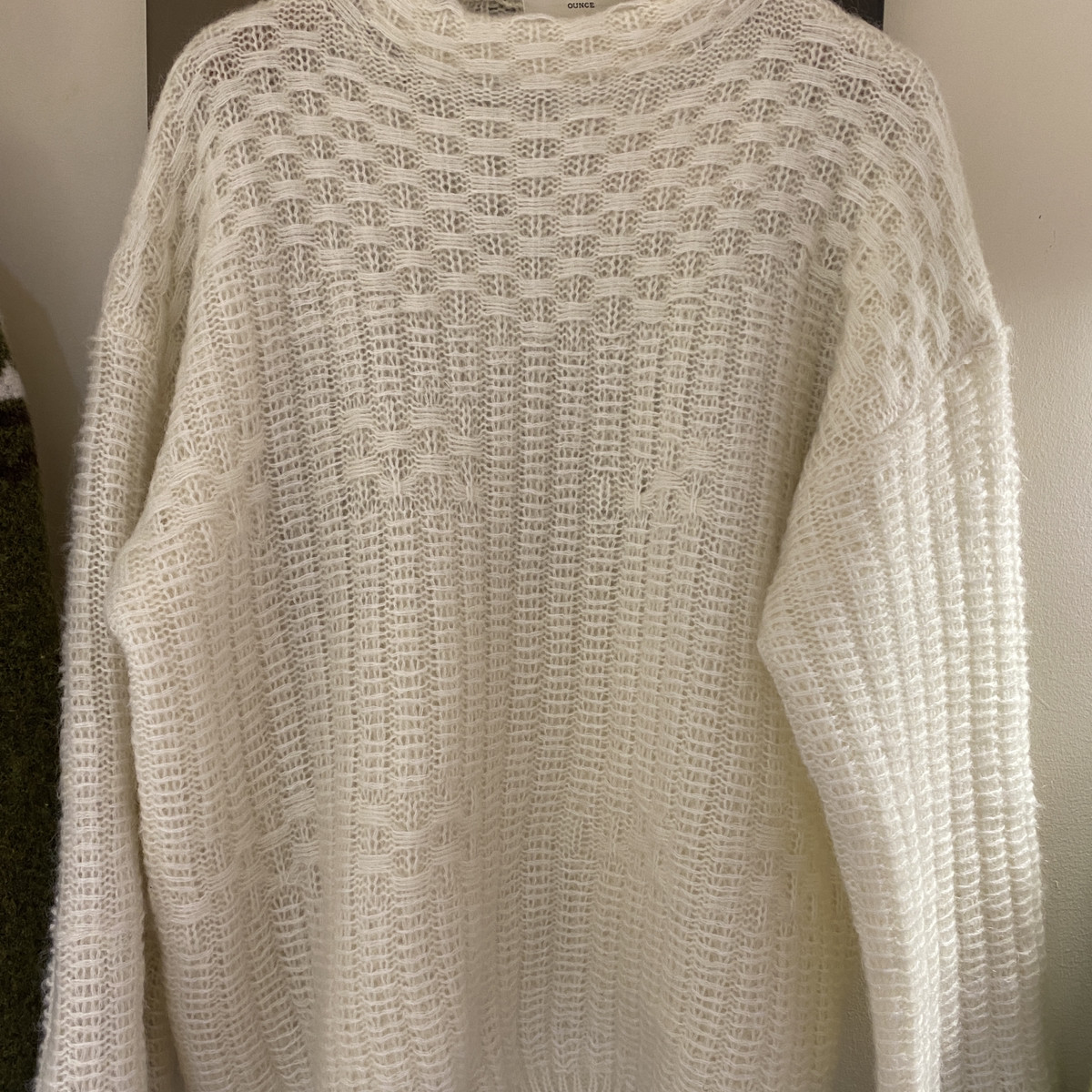 Cecil慵懒风白色编织麻花套头保暖毛衣YS3-2503