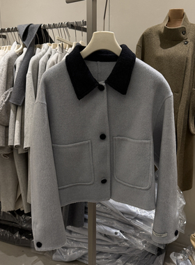 Cecil撞色拼接双面羊绒小外套羊毛外套（含100羊毛）YS1-89