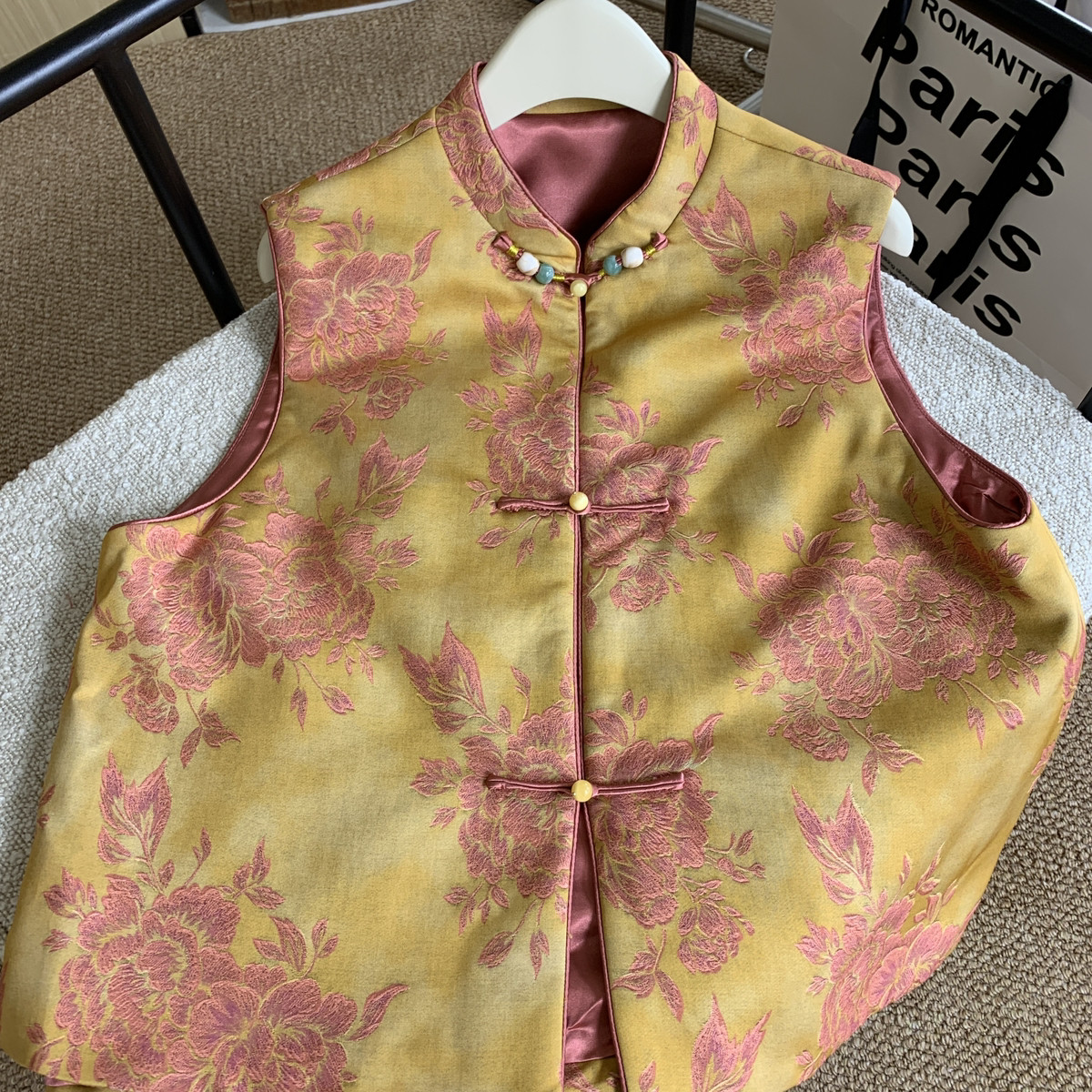 Cecil他家四码可选大码也可入温柔优雅印花加棉马甲333982