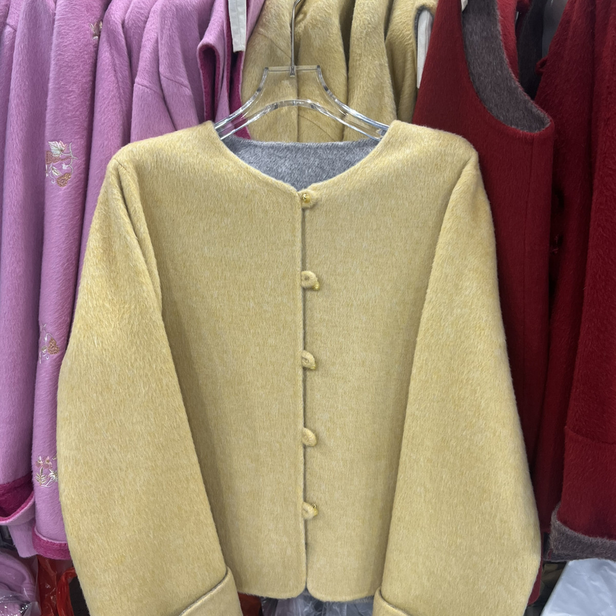 Cecil中式温婉大气气质羊毛外套羊毛外套（含903羊毛）3113